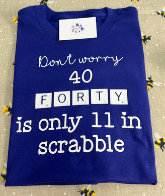 Don’t worry 40 is only 11 in scrabble