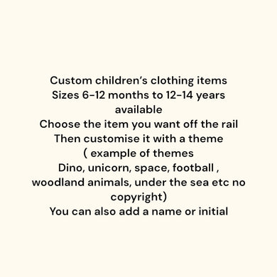 Custom children’s clothing rail