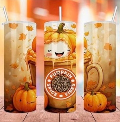 Pumpkin spice tumbler