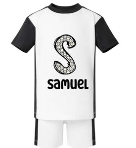 football style shorts and  tshirt sporty set