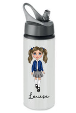 Load image into Gallery viewer, School girl metal drinking bottle