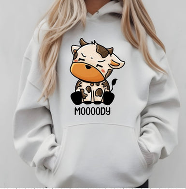 Moody cow hoodie