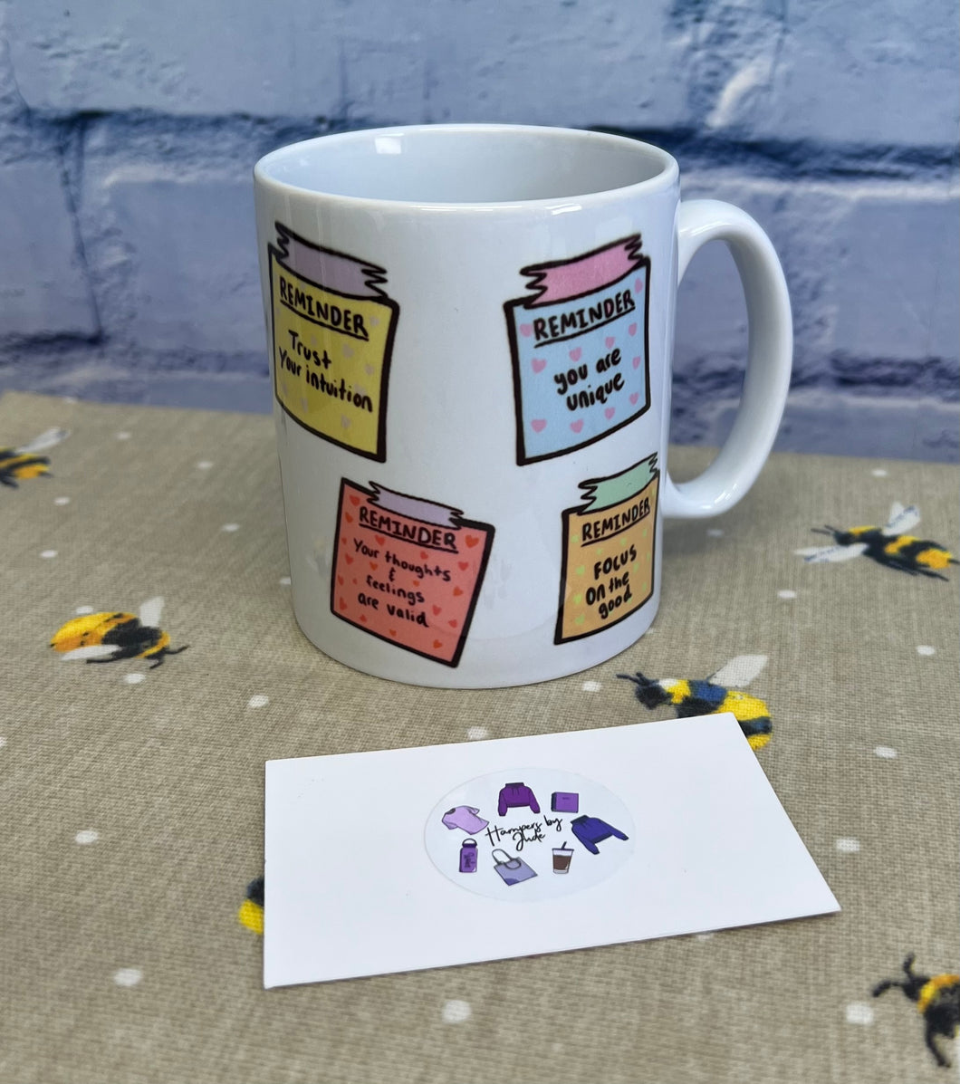 Post it notes affirmations mug