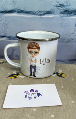 Personalised children’s enamel cups