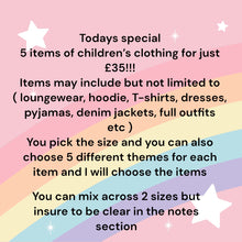 Load image into Gallery viewer, 5 items of children’s clothing for £35!