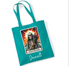 Load image into Gallery viewer, Turquoise tote bag