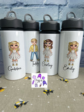 Load image into Gallery viewer, Childrens personalised character drinking bottles