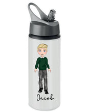 Load image into Gallery viewer, Back to school boy metal drinking bottle