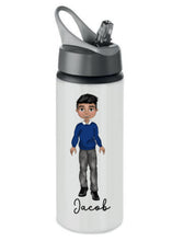 Load image into Gallery viewer, Back to school boy metal drinking bottle