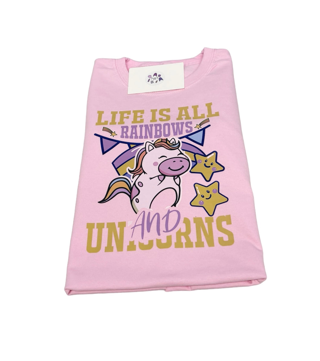 Life is all rainbows and unicorns tshirt