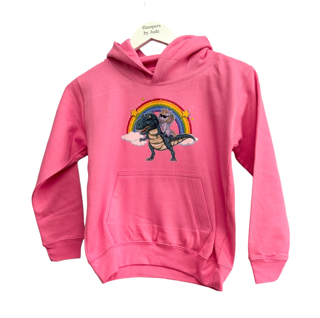 Dino and unicorn hoodie