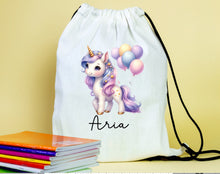 Load image into Gallery viewer, Personalised theme drawstring PE gym style bags