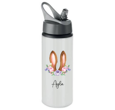 Bunny floral stainless steel drinking bottle