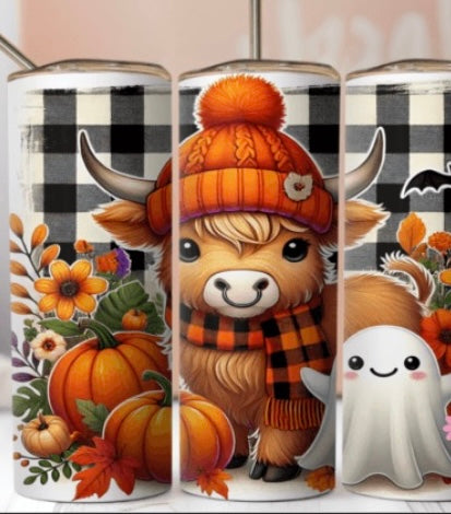 Highland cow tumbler