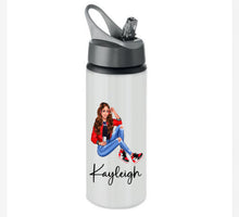 Load image into Gallery viewer, Girls personalised stainless steel bottle