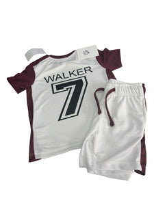 football style shorts and  tshirt sporty set