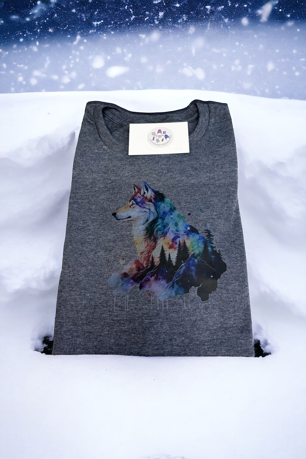 Wolf mountain graphic tshirt