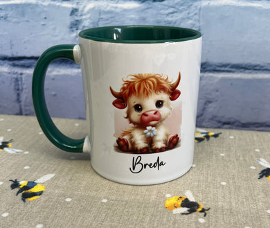 Highland cow mug