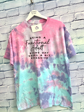 Tie die functional adult tshirt