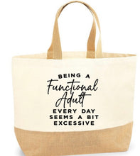 Load image into Gallery viewer, Personalised hessian linen jute bag tote