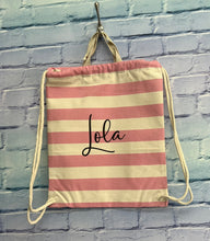 Load image into Gallery viewer, Nautical cotton drawstring bag