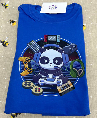 Panda gamer tshirt