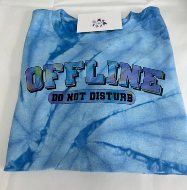 Offline do not disturb tie die tshirt