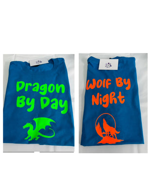 Dragon by day wolf by night tshirt