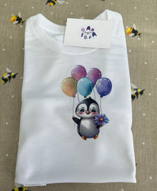 Penguin balloon tshirt