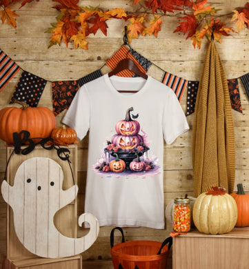 Halloween pink pumpkin tshirt