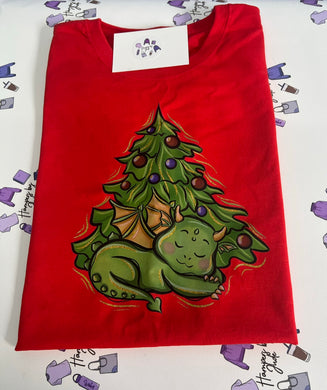 Christmas dragon tshirt
