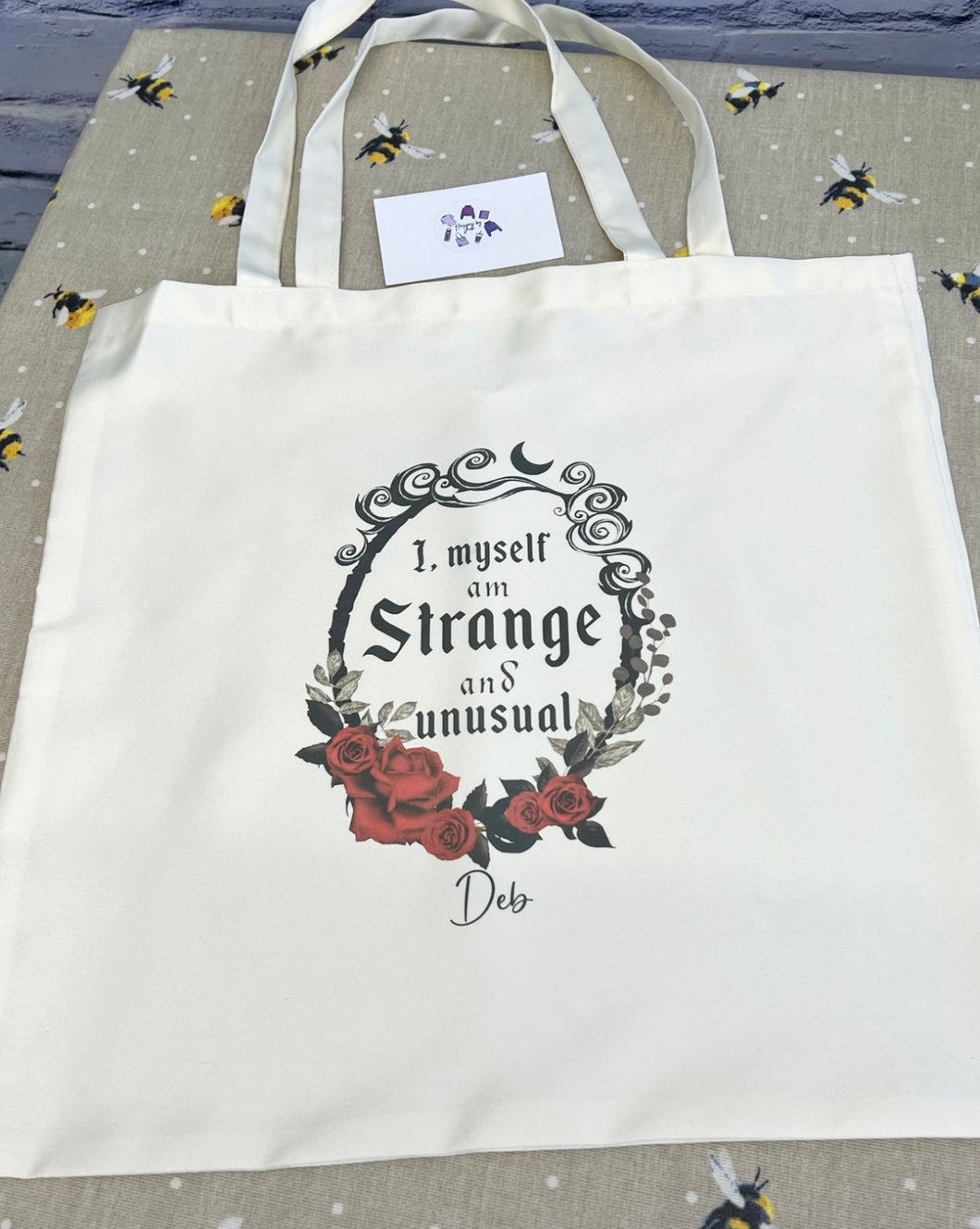 I myself am strange tote bag