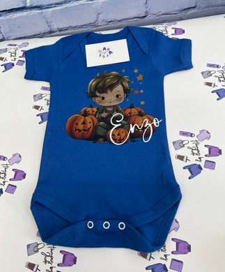 Autumn Halloween baby vest