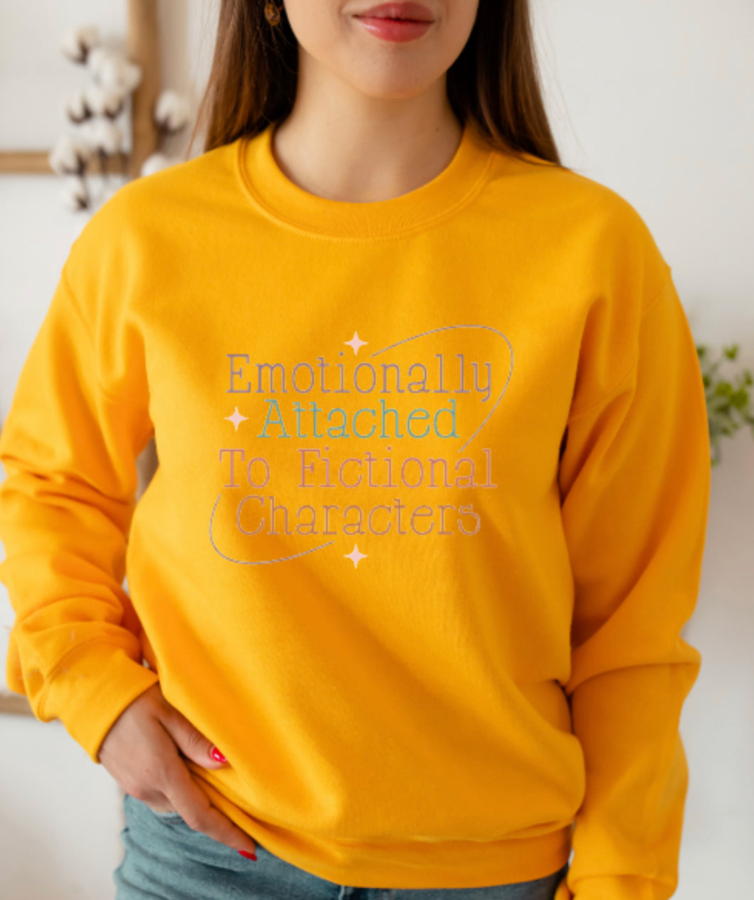 Emotionally attached to fictional characters sweater