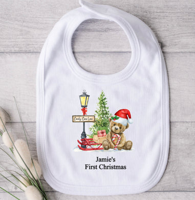 Baby first Christmas bib