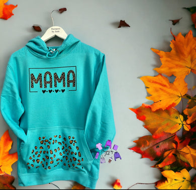 Mama pocket print hoodie