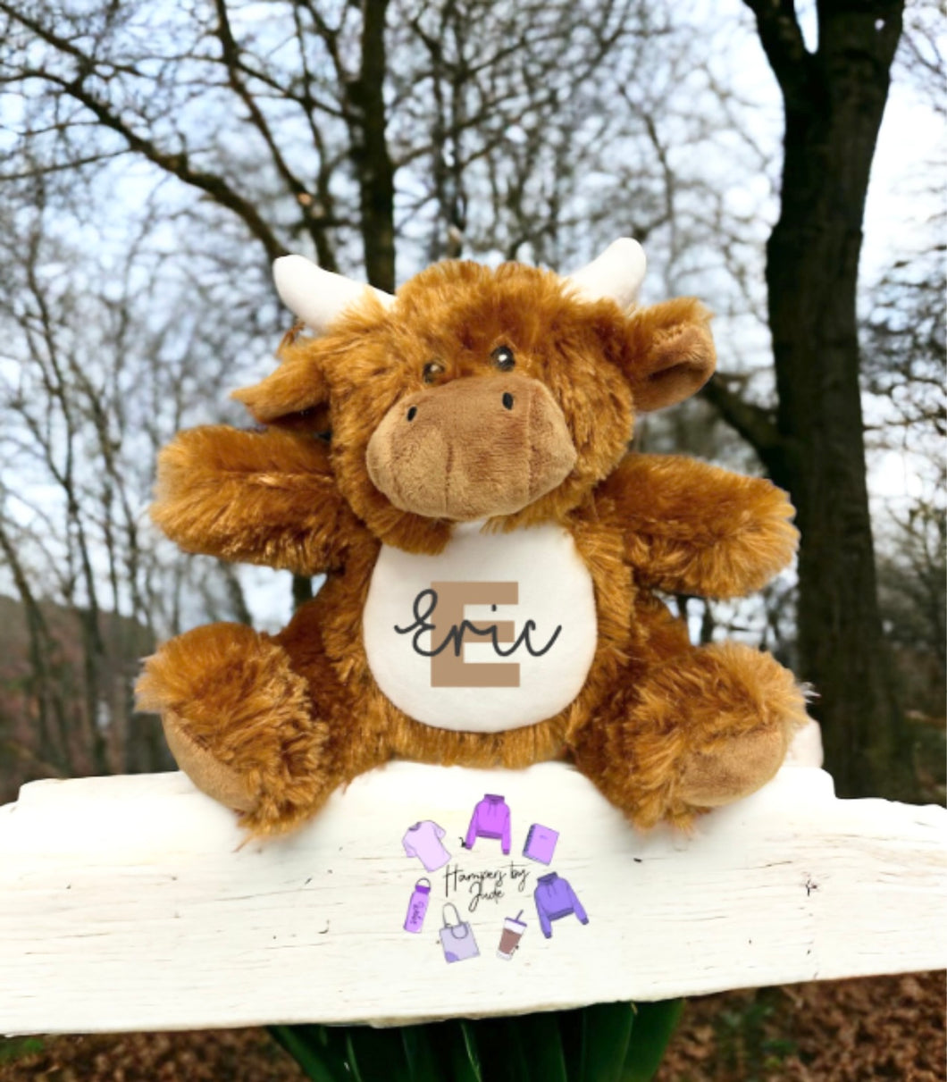 Plush highland cow teddy