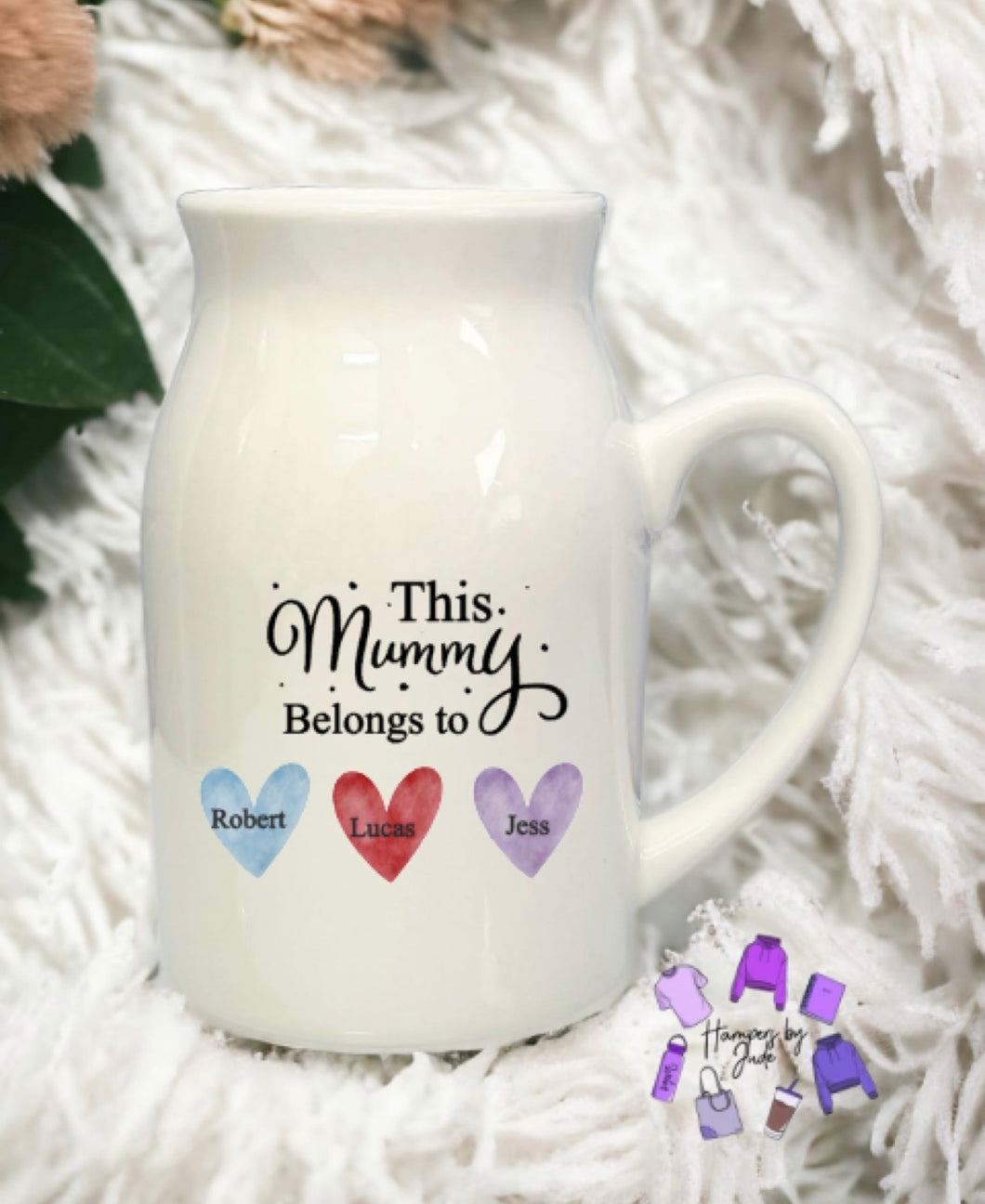 Personalised mothers milk jug / vase