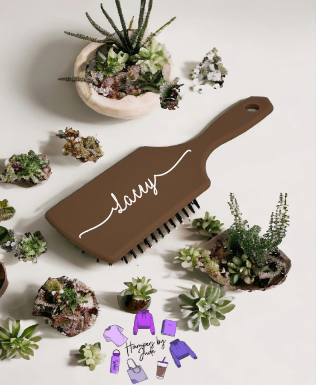 Paddle brushes personalised