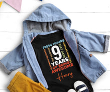 Load image into Gallery viewer, 9th birthday tshirt