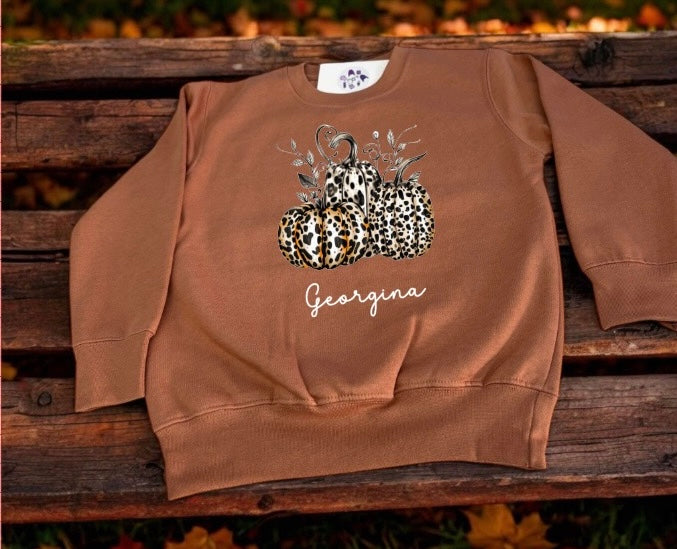 Leopard pumpkin sweater