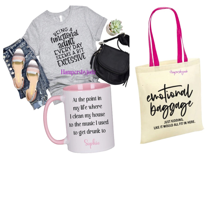 Tshirt , tote and mug bundle