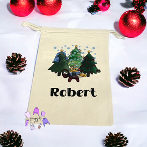 Christmas drawstring bags