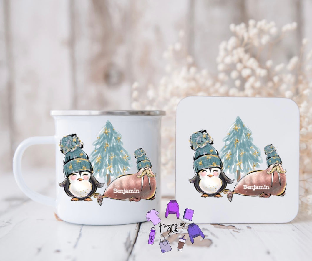 Winter wonderland mug and coaster