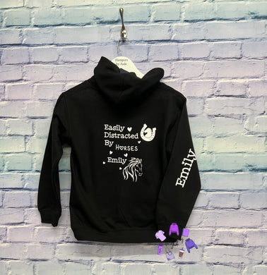 Horse rider hoodie personalised