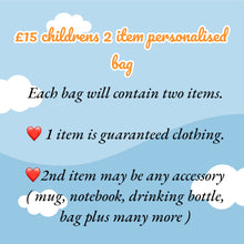 Load image into Gallery viewer, Childrens 2 item personalised mystery bag