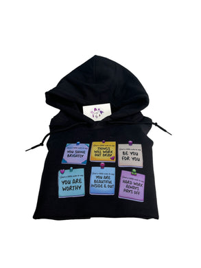 Post it notes positivity hoodie