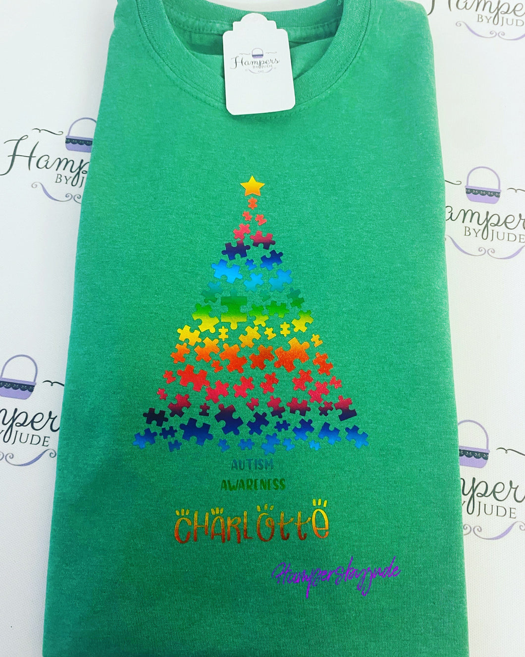 Christmas autism tshirt