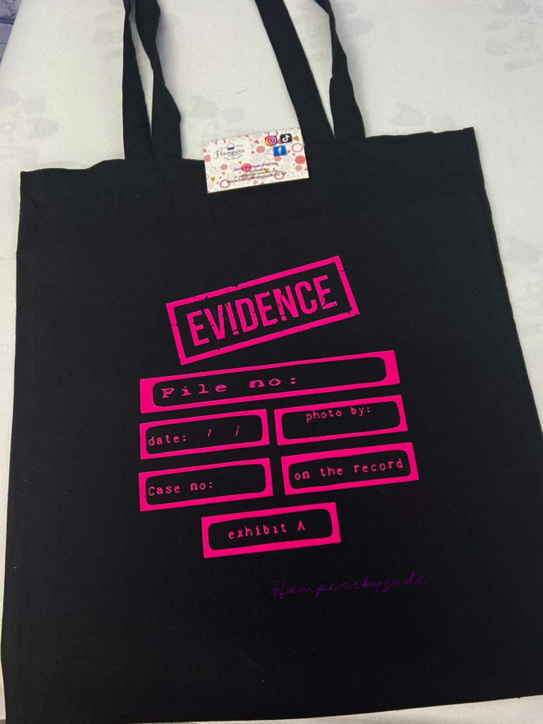 Evidence tote bag