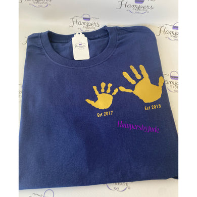 Handprint design tshirts